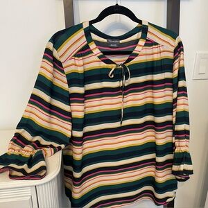 XL Van Heusen top. Pretty stripes. Colours are perfect for spring/summer.